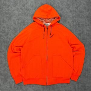 VTG Sports Afield blaze orange nylon flock lined outdoors hunting jacket mens M